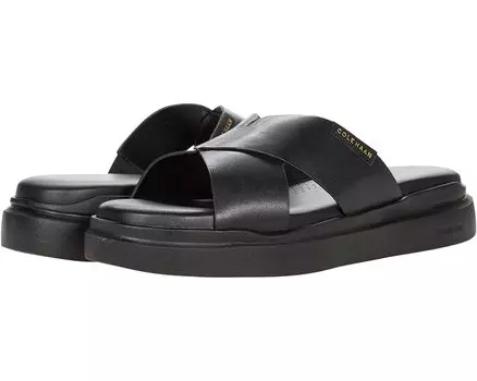 Сандалии Cole Haan Grandpro Rally Crisscross Slide Sandal, черная кожа