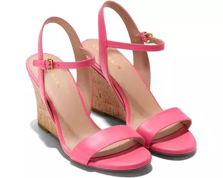 Сандалии Cole Haan Josie Wedge, цвет Camelia Rose Leather/Cork