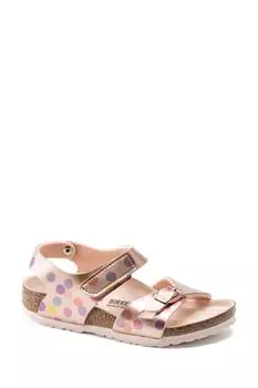Сандалии Colorado из розового золота с узором в горошек Birkenstock, розовый