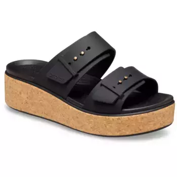 Сандалии Crocs Brooklyn Cork Buckle, черный