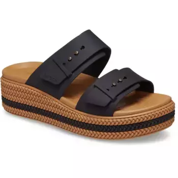 Сандалии Crocs Brooklyn Woven Buckle, коричневый