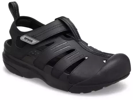 Сандалии Crocs "Юкон Рыбак", полуботинки, тапочки, трекинговая обувь на практичной застежке-липучке, черный