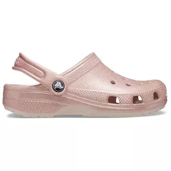 Сандалии Crocs Kid's Classic Glitter Clog, цвет Quartz Glitter