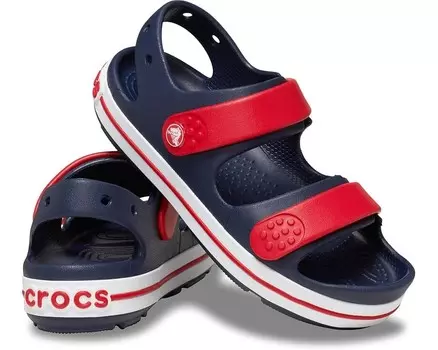 Сандалии Crocs Kids Crocband Cruiser Sandal, цвет Navy/Varsity Red