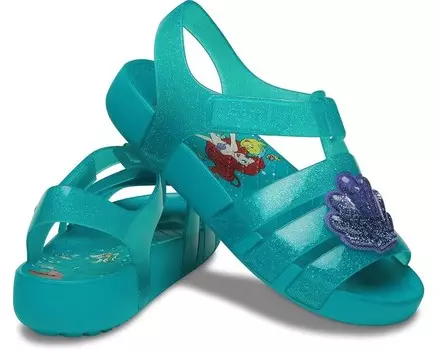 Сандалии Crocs Kids Disney Princess Isabella Glitter Sandals, цвет Latigo Bay/Ariel