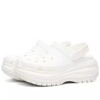 Сандалии Crocs с круглым носком Classic Mega Crush Clog, белый