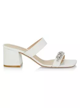 Сандалии Crystal Fleur 60MM с кристаллами Stuart Weitzman, белый