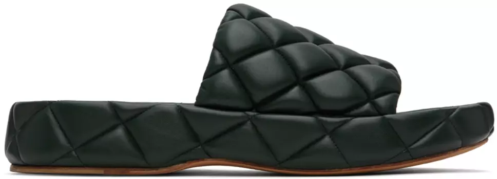 Сандалии цвета хаки с подкладкой Bottega Veneta