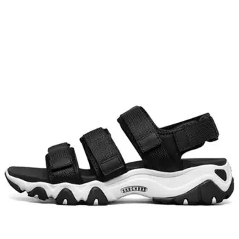 Сандалии d lites 2.0 3 straps sandals 'black white' Skechers, черный