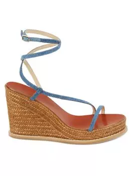 Сандалии Danai Espadrille на танкетке Jimmy Choo, цвет Denim