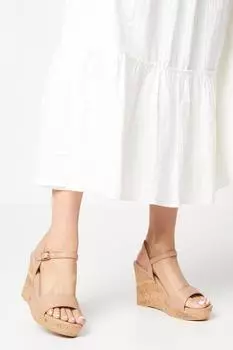 Сандалии Daria на танкетке с пробковым эффектом Wallis, бежевый