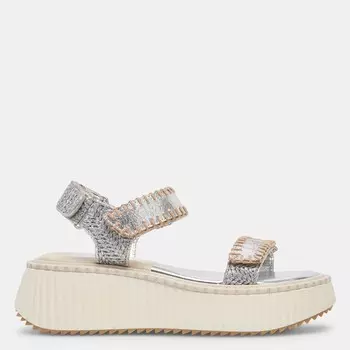 Сандалии Debra Замшевые цвета слоновой кости Dolce Vita, цвет Silver Distressed Leather