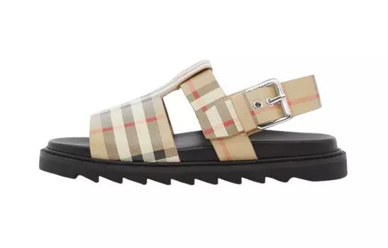 Сандалии детские Burberry, бежевый / черный