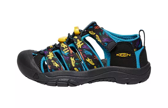 Сандалии детские Newport H2 GS синие/желтые Keen, черный