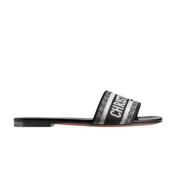 Сандалии Dior Dior Wmns DWay Slide 'Black Embroidered Cotton', черный