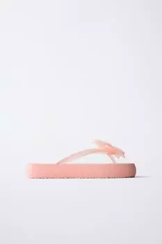Сандалии для бассейна с 3d цветами ZARA, розовый