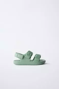 Сандалии для бассейна ZARA, цвет Khaki Green