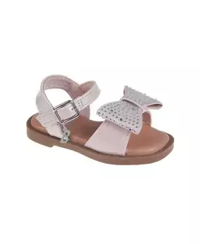 Сандалии для девочек Charm and Bow с стразами Bebe, розовый