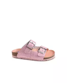 Сандалии для девочек из переработанных материалов с пряжкой Pablosky, розовый