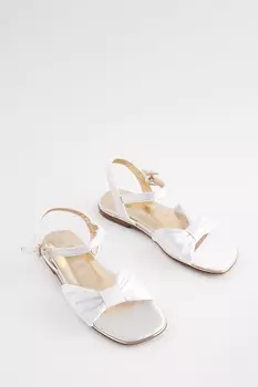 Сандалии для девочек с атласным бантиком Baker By Ted Baker, белый