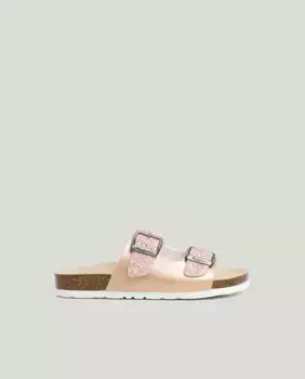 Сандалии для девочек с двойной застежкой-пряжкой Pepe Jeans, розовый