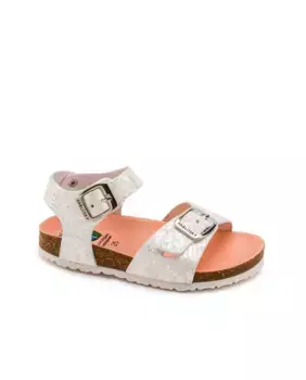 Сандалии для девочки с застежкой-пряжкой Pablosky, белый