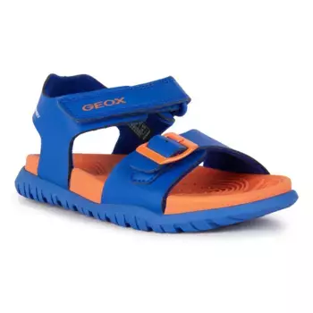 Сандалии для купания Geox "J SANDAL FOMMIEX BOY", летняя обувь, горки для бассейна, обувь на липучке, с застежкой-липучкой, оранжевый