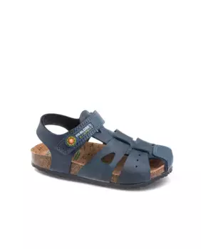 Сандалии для мальчика из переработанных материалов с застежкой-липучкой Pablosky, синий
