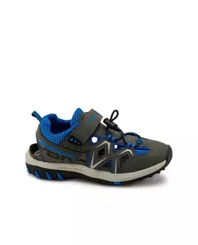 Сандалии для мальчика на липучке серого цвета Pablosky, серый