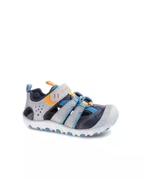 Сандалии для мальчика с застежкой на липучку Pablosky, серый