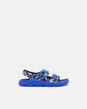Сандалии для мальчика синие с двойной пряжкой Birkenstock, синий