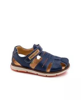 Сандалии для мальчика темно-синие кожаные Pablosky