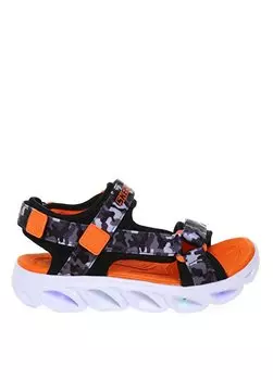 Сандалии для мальчиков чёрно-серо-оранжевый 400077L BGOR HYPNO-SPLASH Skechers, серый