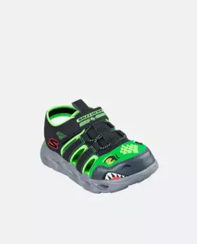 Сандалии для мальчиков с подсветкой Skechers, зеленый