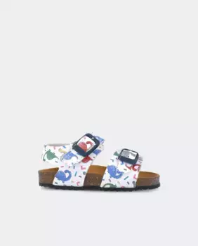 Сандалии для мальчиков с застежкой на пряжку и деталями в виде динозавров Garvaln, белый