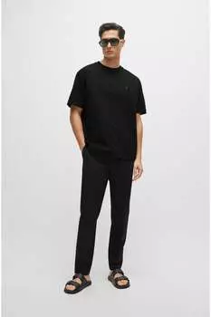 Сандалии для мужчин и женщин с двумя ремешками и структурированным верхом Boss, черный