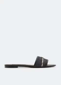Сандалии Dolce&Gabbana Denim Slide, черный