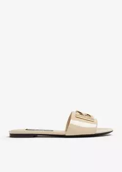 Сандалии Dolce&Gabbana DG Logo Flat, бежевый