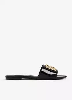 Сандалии Dolce&Gabbana DG Logo Flat, черный