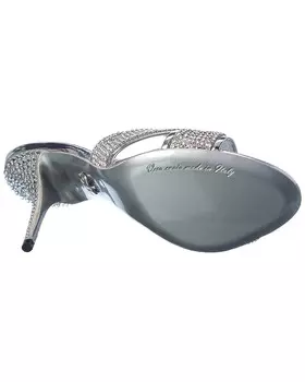 Сандалии Dolce & Gabbana из сетчатой ткани с кристаллами, мультиколор