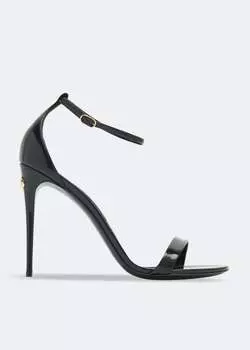 Сандалии DOLCE&GABBANA Polished calfskin sandals, черный