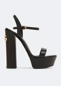 Сандалии DOLCE&GABBANA Polished platform sandals, черный