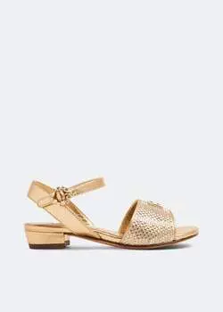 Сандалии Dolce&Gabbana Rhinestone, золотой
