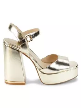 Сандалии Dolly на платформе с эффектом металлик Kenneth Cole, цвет Light Gold