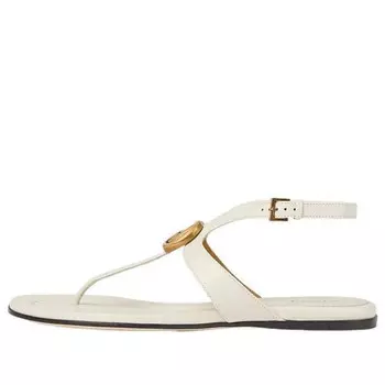 Сандалии double g thong sandal 'white leather' Gucci, белый