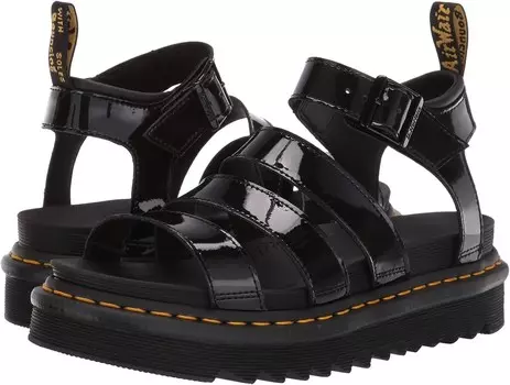 Сандалии Dr. Martens Blaire, цвет Black Patent Lamper