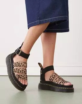 Сандалии Dr. Martens Clarissa II Quad с леопардовым принтом Dr Martens