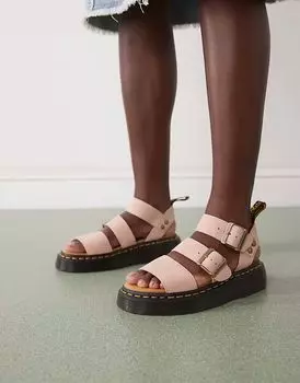 Сандалии Dr Martens Gryphon quad в пудрово-розовом цвете