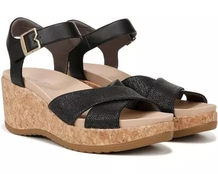 Сандалии Dr. Scholl's Citrine Sun Wedge, черный