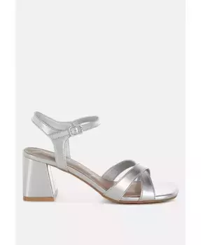 Сандалии Edessa с квадратным носком и устойчивым каблуком London Rag, серебряный